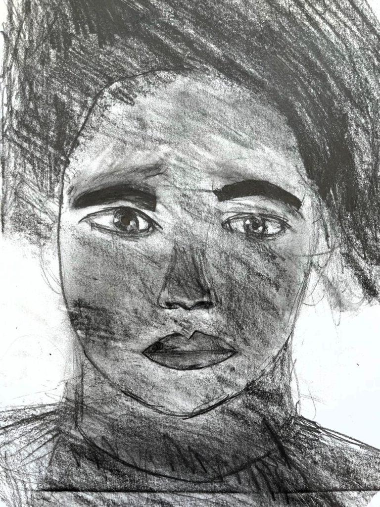 Imraan Ahmed, 8年级，“和平反思”，绘画